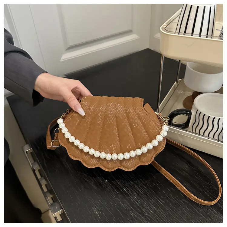 Pearl Embellished Pearl Leather Shoulder Bag for Women — feature 17