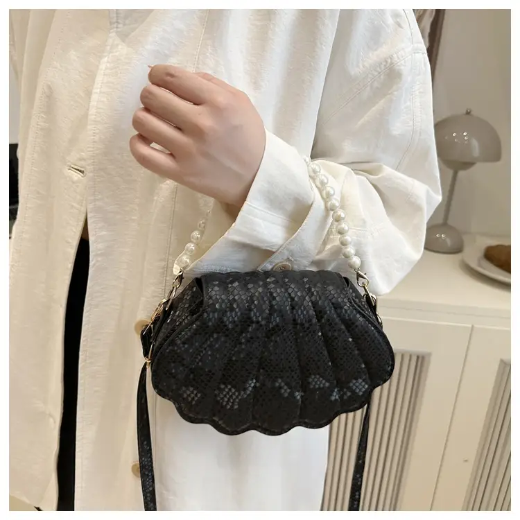 Pearl Embellished Pearl Leather Shoulder Bag for Women — feature 9