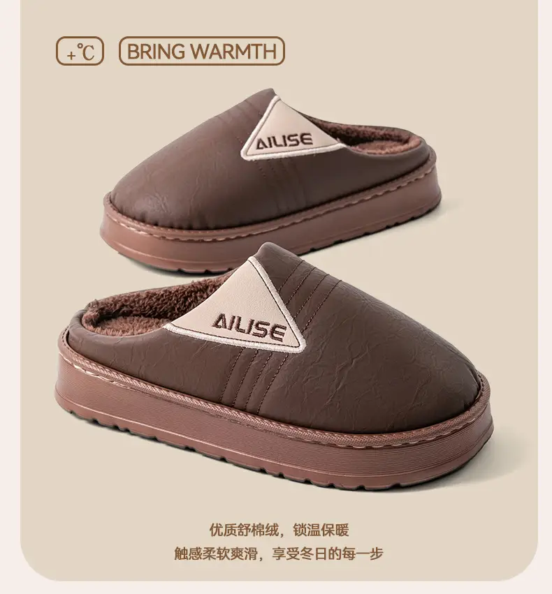 Women Waterproof Cotton Slippers Autumn Winter 2025 — feature 10