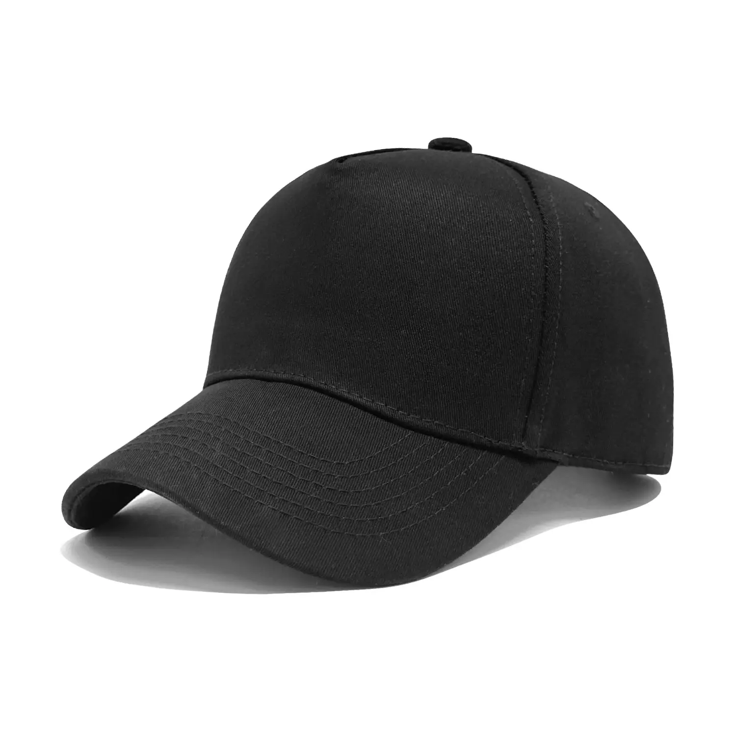 Women's Beige 5-Panel Baseball Cap with Duckbill Design - Image 3