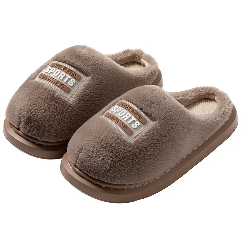 Women's Bow Style Fleece Lined Slippers Brown Winter - Image 10