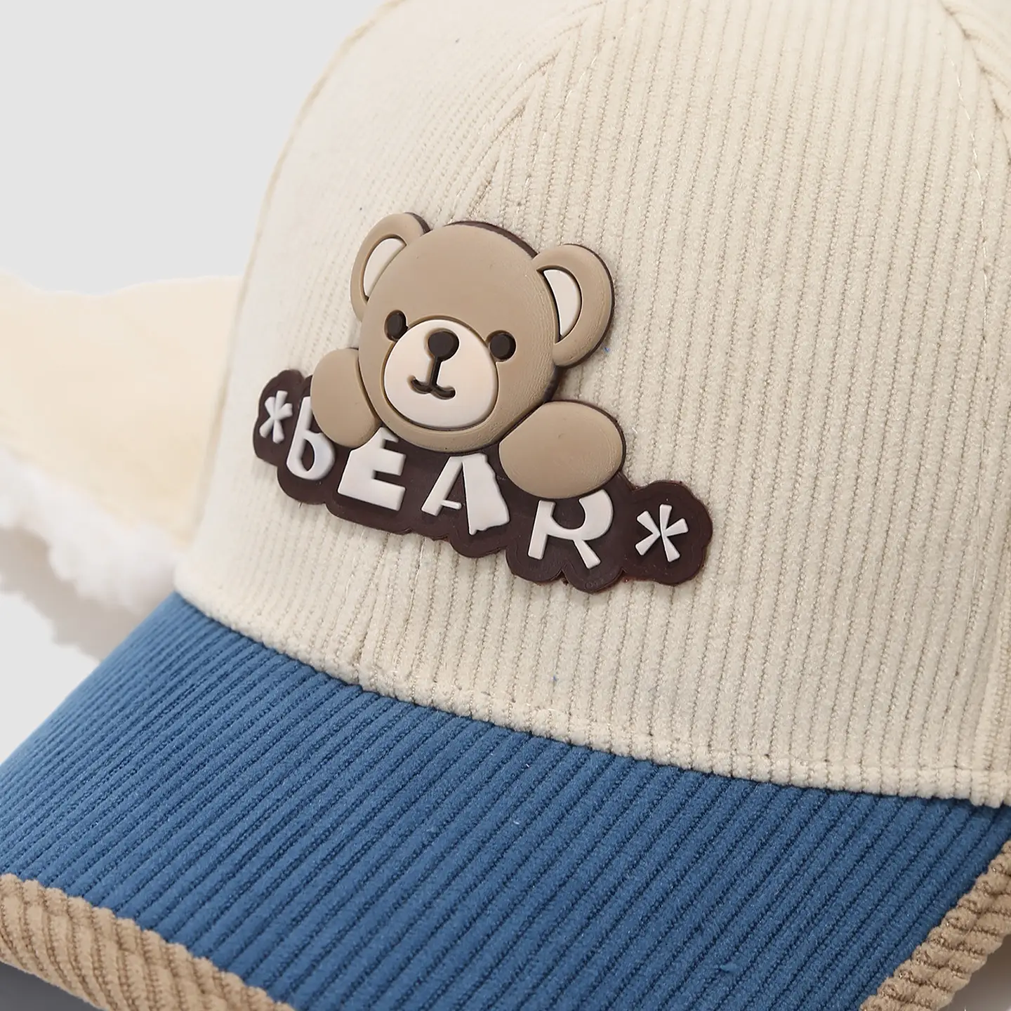 Kids Cotton Bear Cap Warm Ear Protection Winter Baseball Cap — feature 12