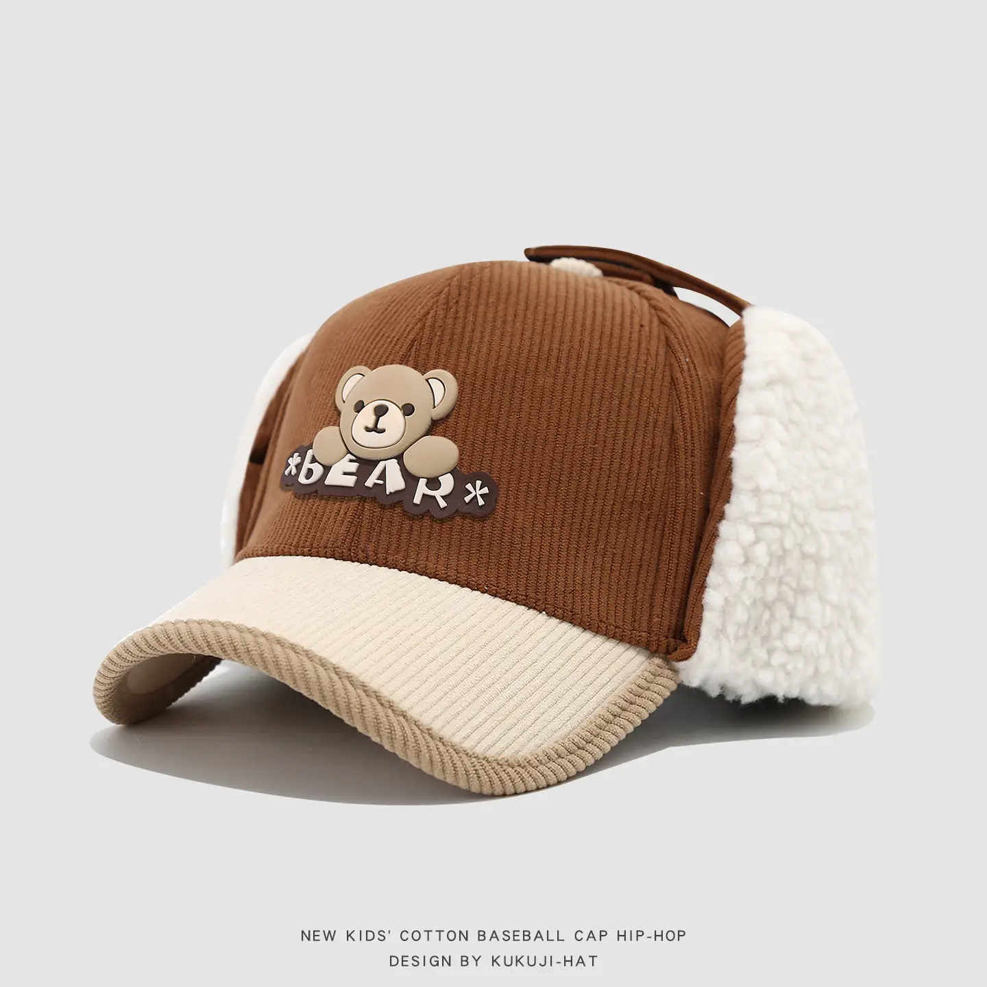 Kids Cotton Bear Cap Warm Ear Protection Winter Baseball Cap — feature 8