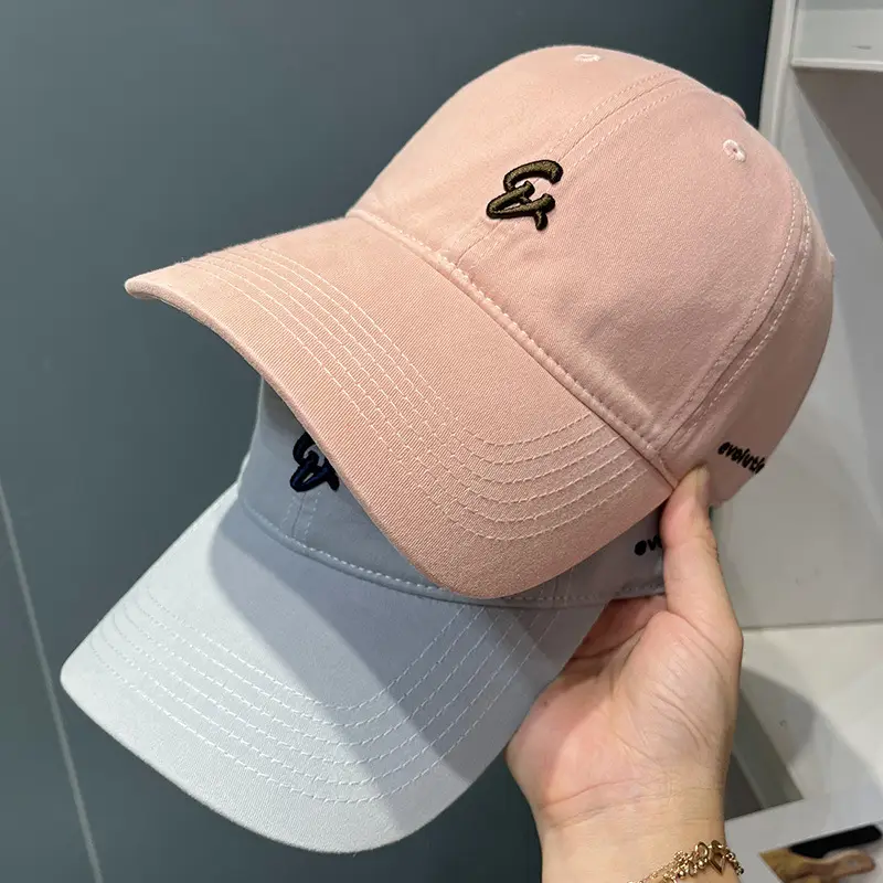 Women Letter Embroidered Baseball Cap Red - Image 10
