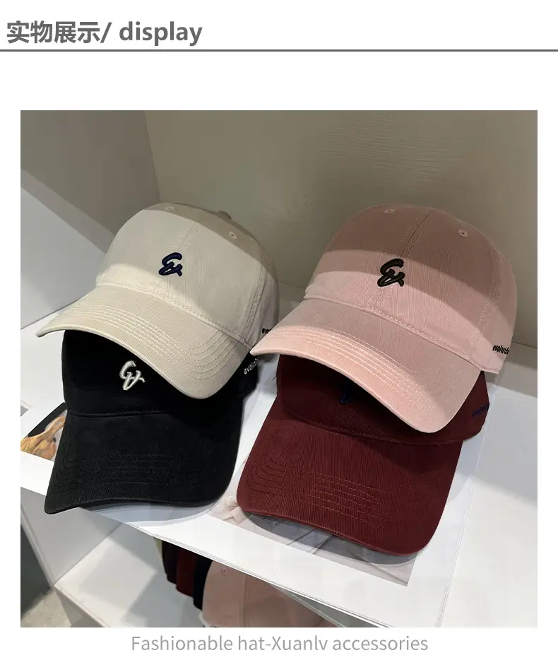 Women Letter Embroidered Baseball Cap Red — feature 5