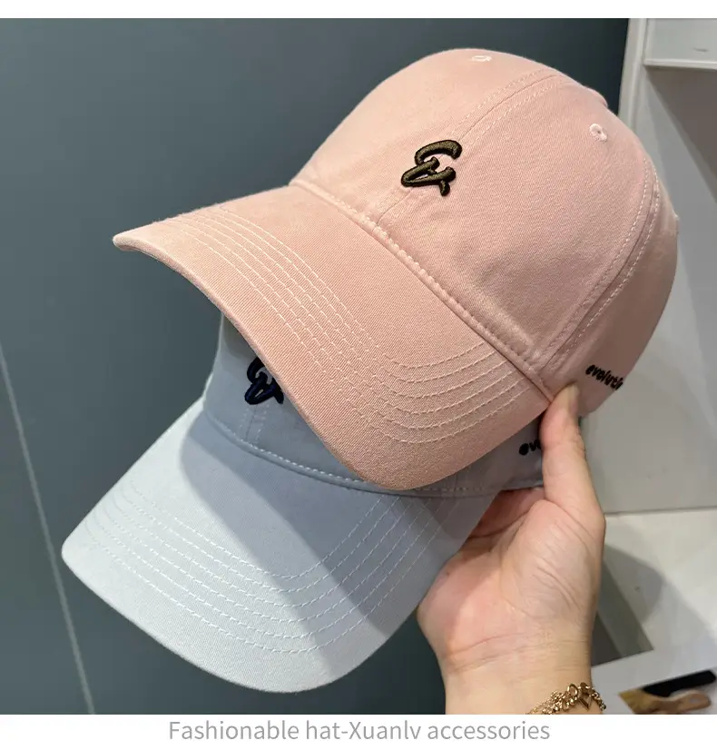 Women Letter Embroidered Baseball Cap Red — feature 6