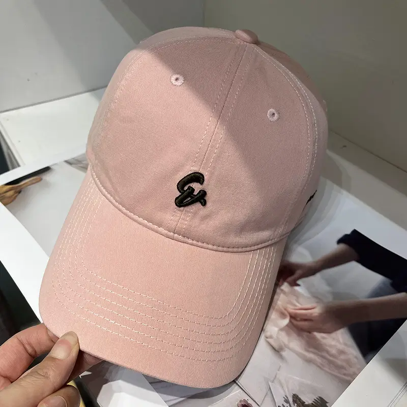 Women Letter Embroidered Baseball Cap Red - Image 2