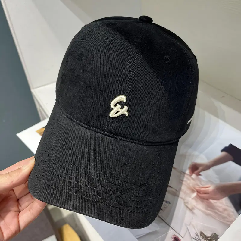 Women Letter Embroidered Baseball Cap Red - Image 3