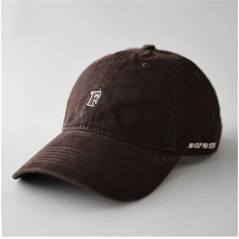 Brown F Embroidered Baseball Cap for Men Women - Image 10