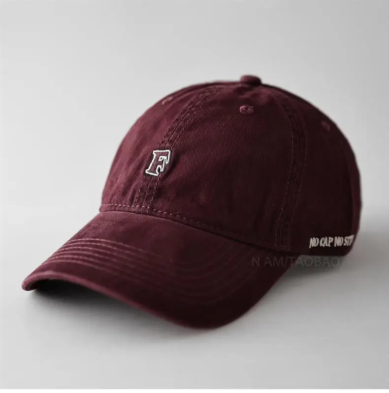 Brown F Embroidered Baseball Cap for Men Women — feature 1