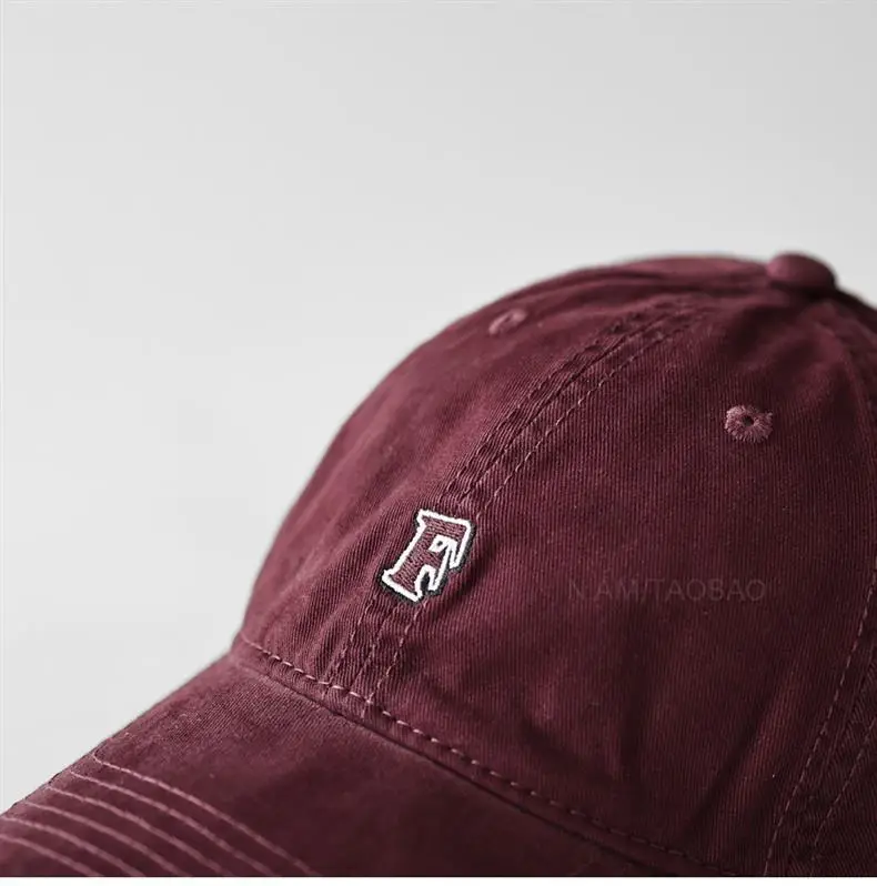 Brown F Embroidered Baseball Cap for Men Women — feature 10