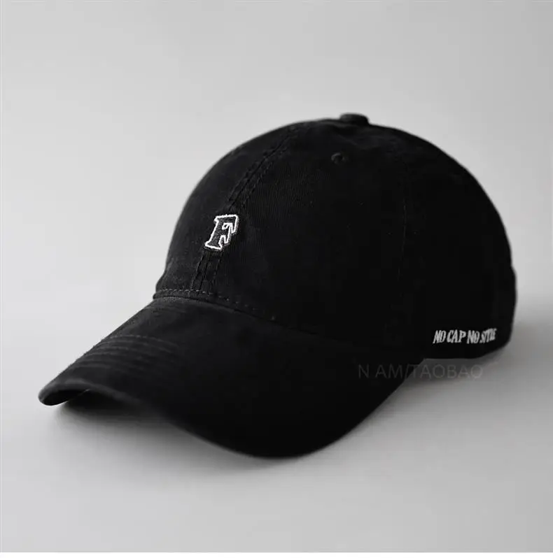 Brown F Embroidered Baseball Cap for Men Women — feature 2