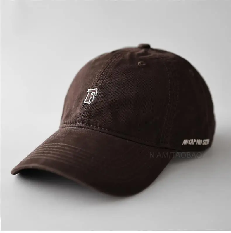 Brown F Embroidered Baseball Cap for Men Women — feature 4