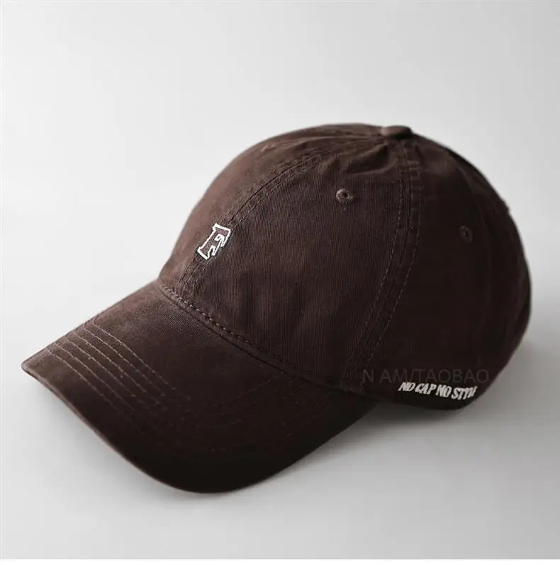 Brown F Embroidered Baseball Cap for Men Women — feature 9