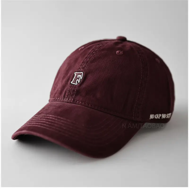 Brown F Embroidered Baseball Cap for Men Women - Image 2