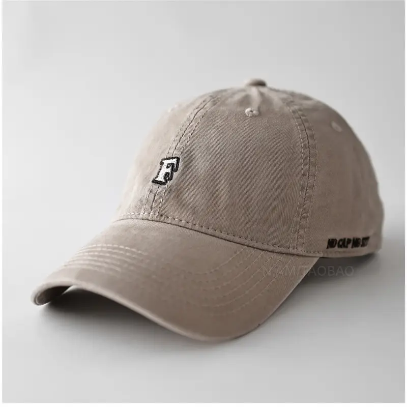 Brown F Embroidered Baseball Cap for Men Women - Image 6