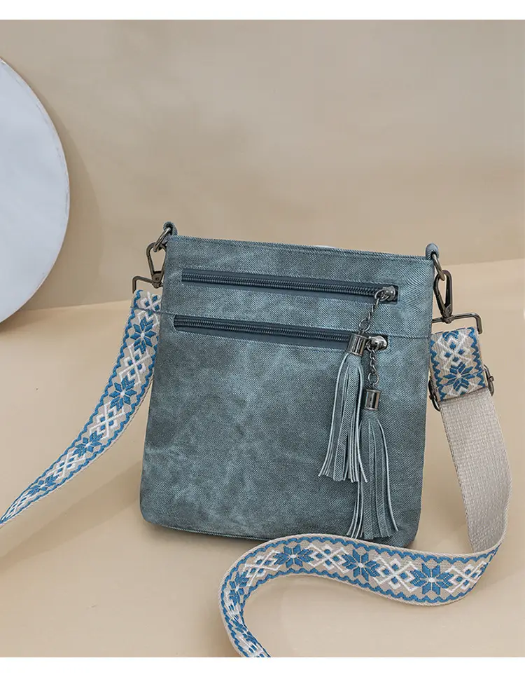 Women Retro Tassel Shoulder Bag Olive Green 2025 — feature 22