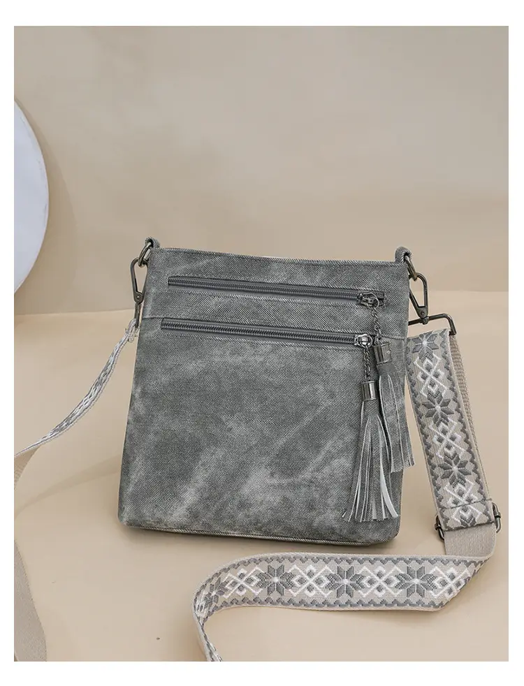 Women Retro Tassel Shoulder Bag Olive Green 2025 — feature 24