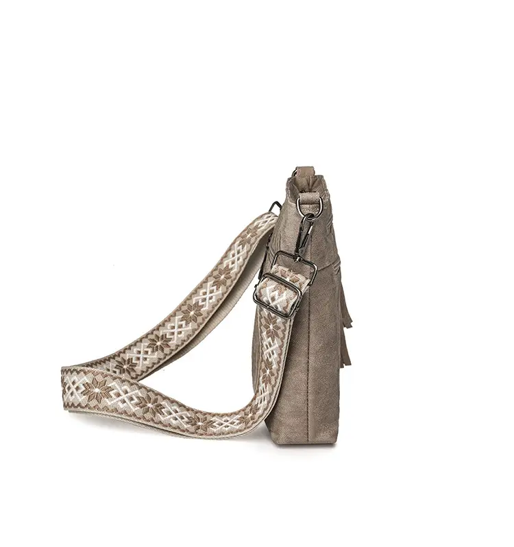 Women Retro Tassel Shoulder Bag Olive Green 2025 — feature 29