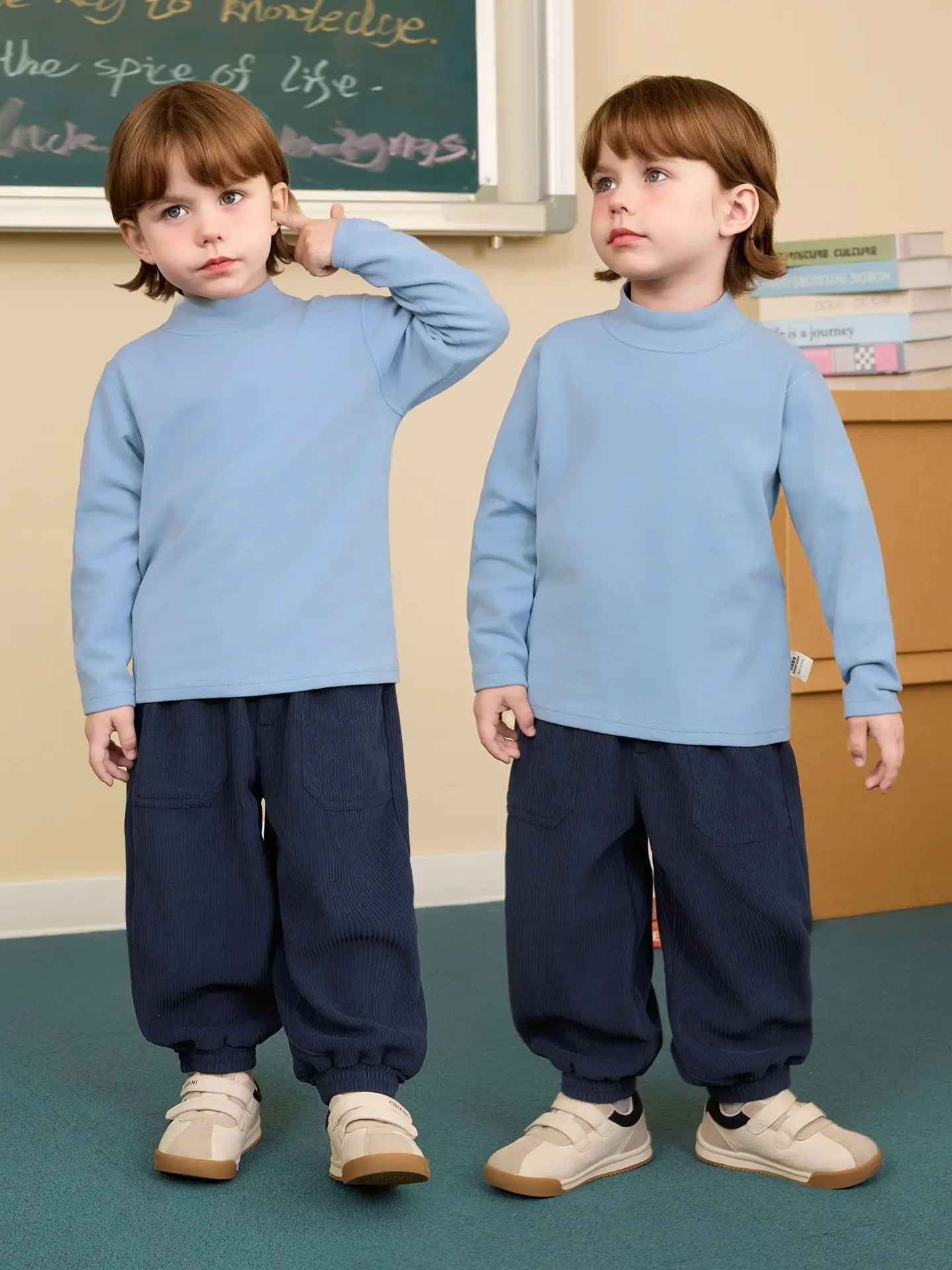 Boys Striped Long Sleeve T-Shirt Autumn Winter Kids - Image 10