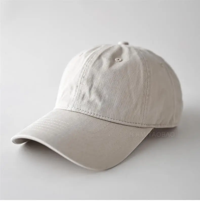 Men's Adjustable Beige Cotton Baseball Cap — feature 2