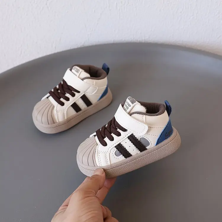 Baby Girl's Fashionable Shell-Toe Shoes, Baby Shoes, Soft-Soled Toddler Shoes, Autum Boys' Fashionable Sports Sneakers