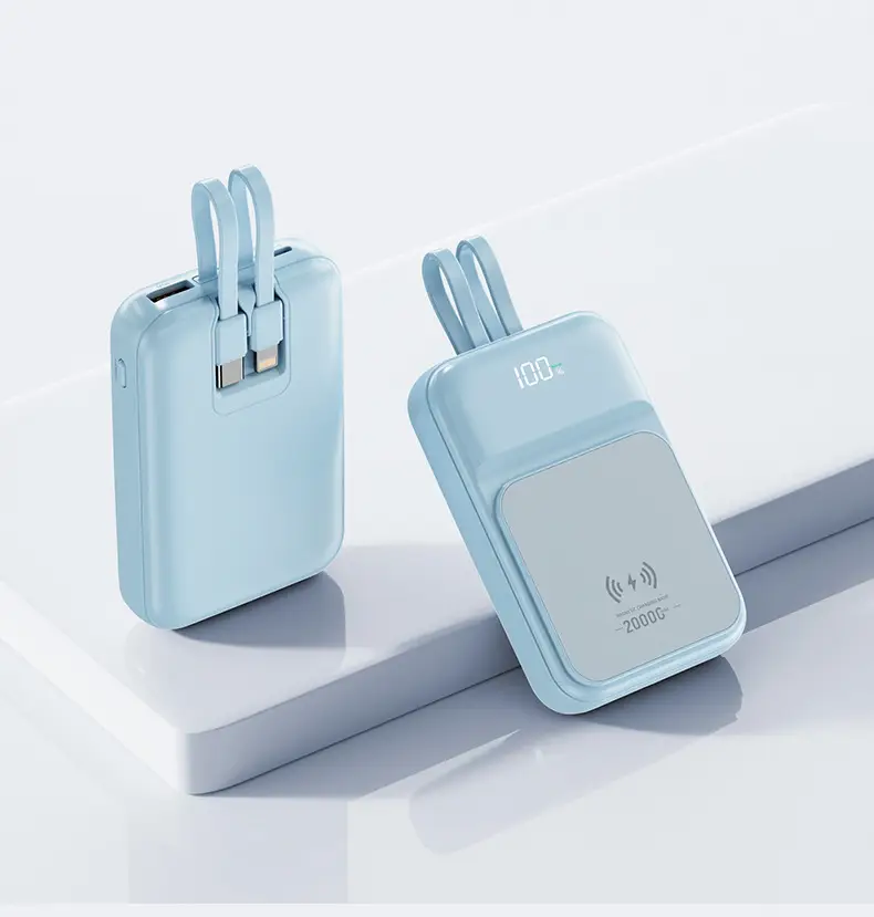 Magsafe Magnetic Mini Power Bank with Cable 20000 Mah Large Capacity Compact Portable Power Bank Digital Display — feature 13