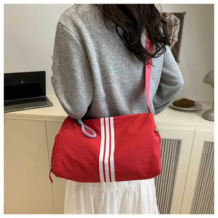 2025 Women's Black Crossbody Bag with 3 Stripes — feature 16