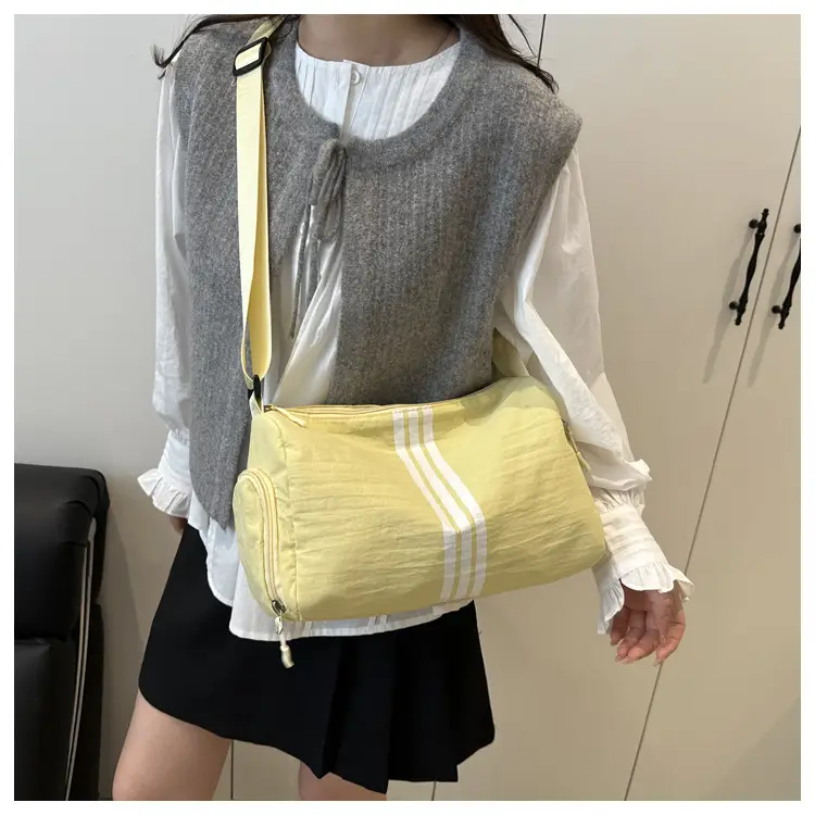 2025 Women's Black Crossbody Bag with 3 Stripes — feature 20