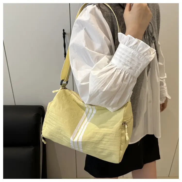 2025 Women's Black Crossbody Bag with 3 Stripes — feature 21