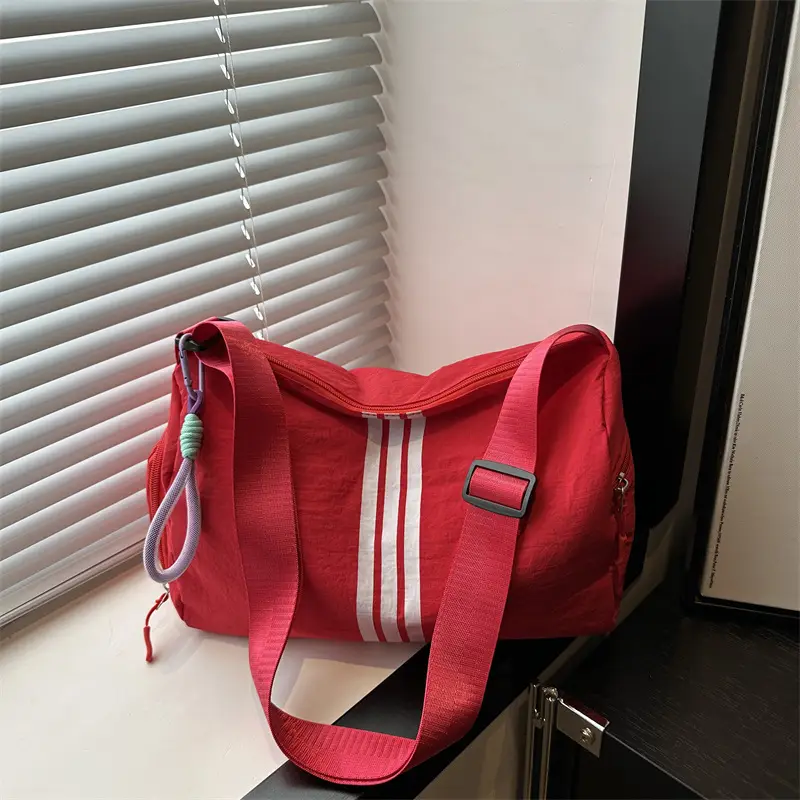 2025 Women's Black Crossbody Bag with 3 Stripes - Image 3
