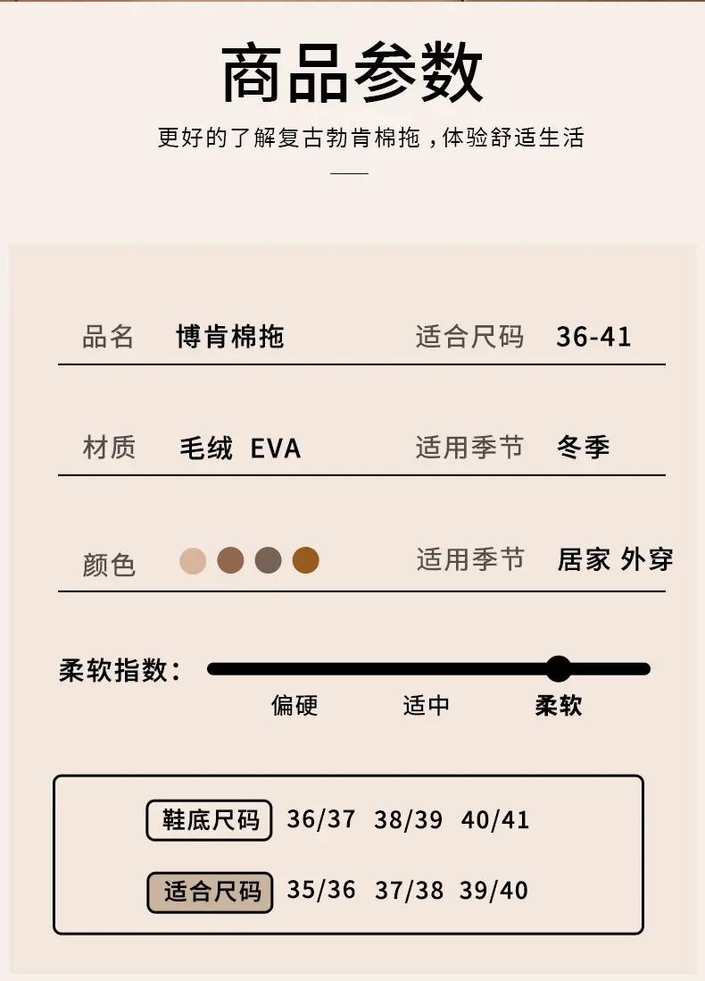 Baotou Fur Slippers for Women, Autumn and Winter Indoor and Outdoor Wear, Fashionable Belt Buckle, Fleece-Lined, Warm, Thick-Soled Cotton Slippers — feature 5