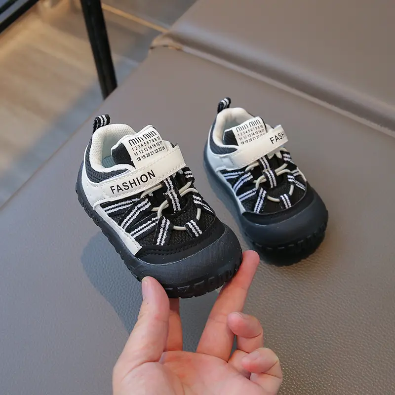 Fashion Toddler Shoes Autumn New Model for Boys and Girls, Stable Baby Shoes, Soft Sole Closed-Toe Anti-Kick Anti-Slip Functional Shoes