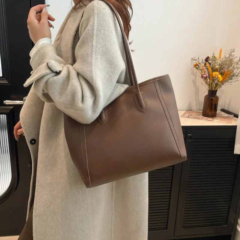Women's New Casual Korean Style Brown Tote Bag — feature 21