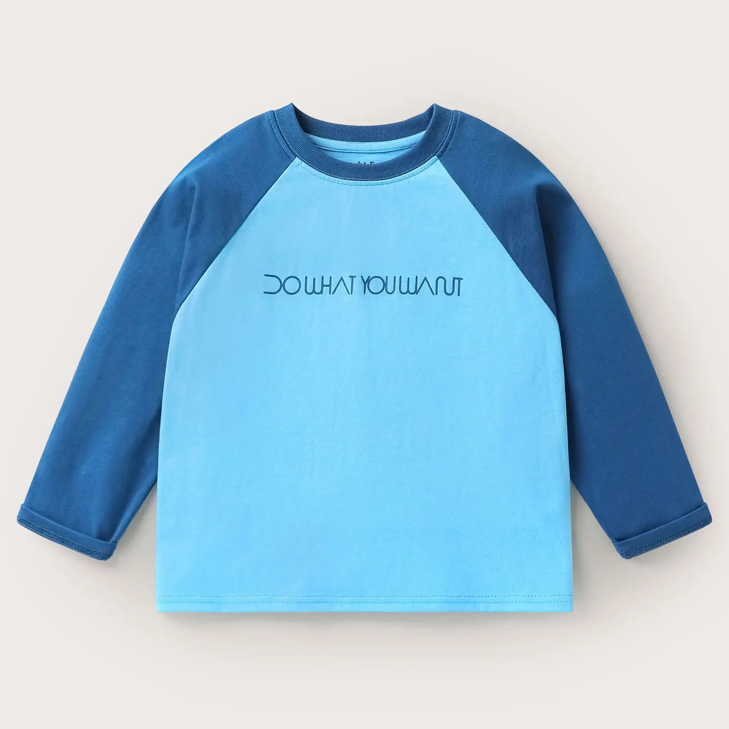 Right European Boys Pure Cotton Fishing T-Shirt Blue White - Image 4