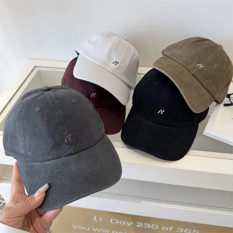 N Letter Baseball Cap for Women Maroon Black - Image 2