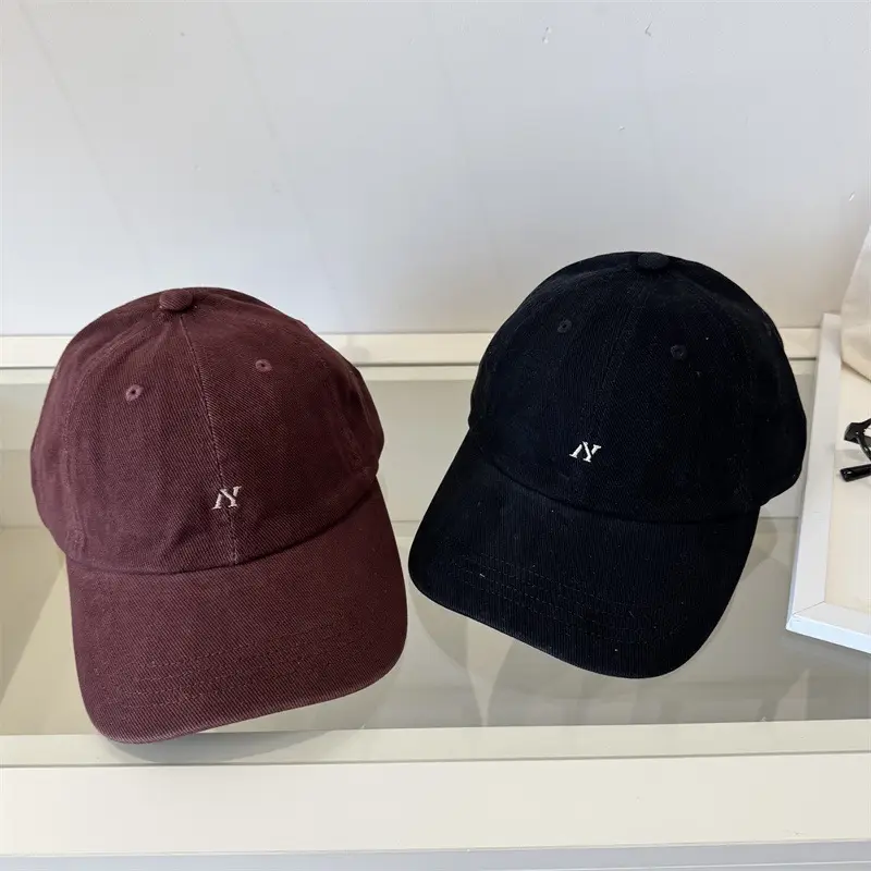 N Letter Baseball Cap for Women Maroon Black - Image 3