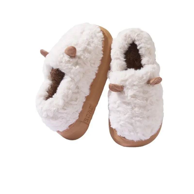 Women Winter Furry Cotton Slippers with Covered Heel - Image 10