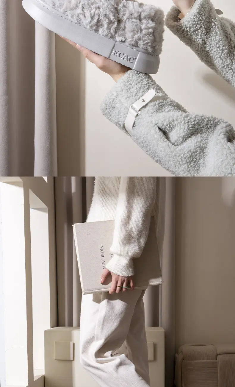 Women Winter Furry Cotton Slippers with Covered Heel — feature 12