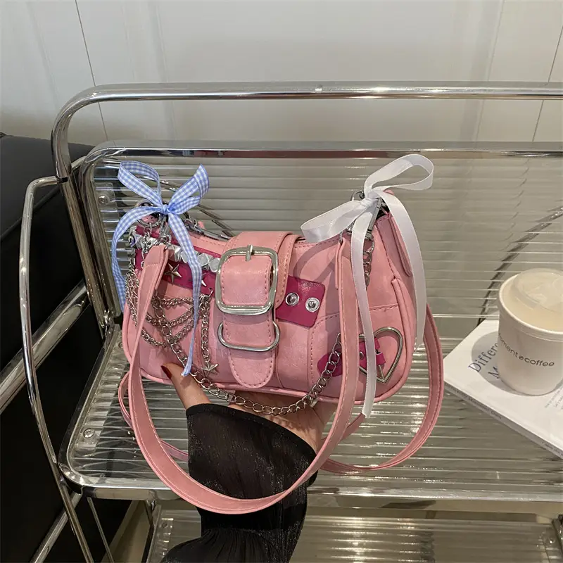 Black High-End Hanging Chain Tote Bag for Women - Image 8