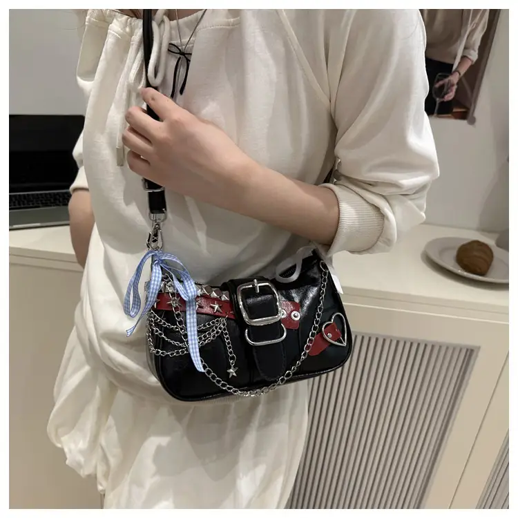Black High-End Hanging Chain Tote Bag for Women — feature 14