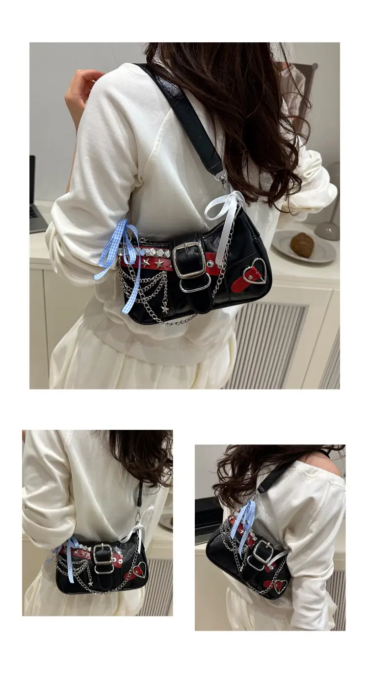 Black High-End Hanging Chain Tote Bag for Women — feature 16