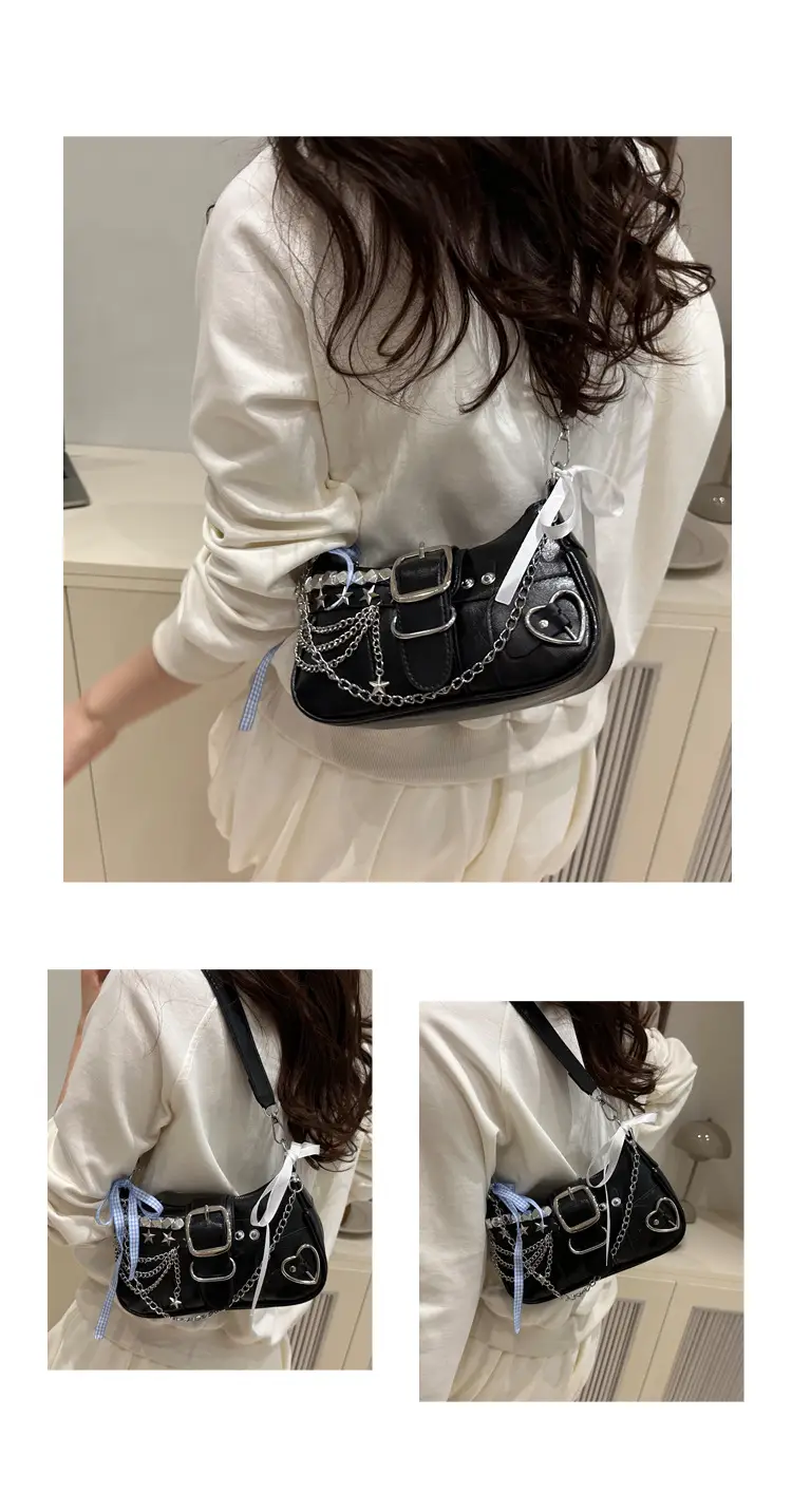 Black High-End Hanging Chain Tote Bag for Women — feature 17