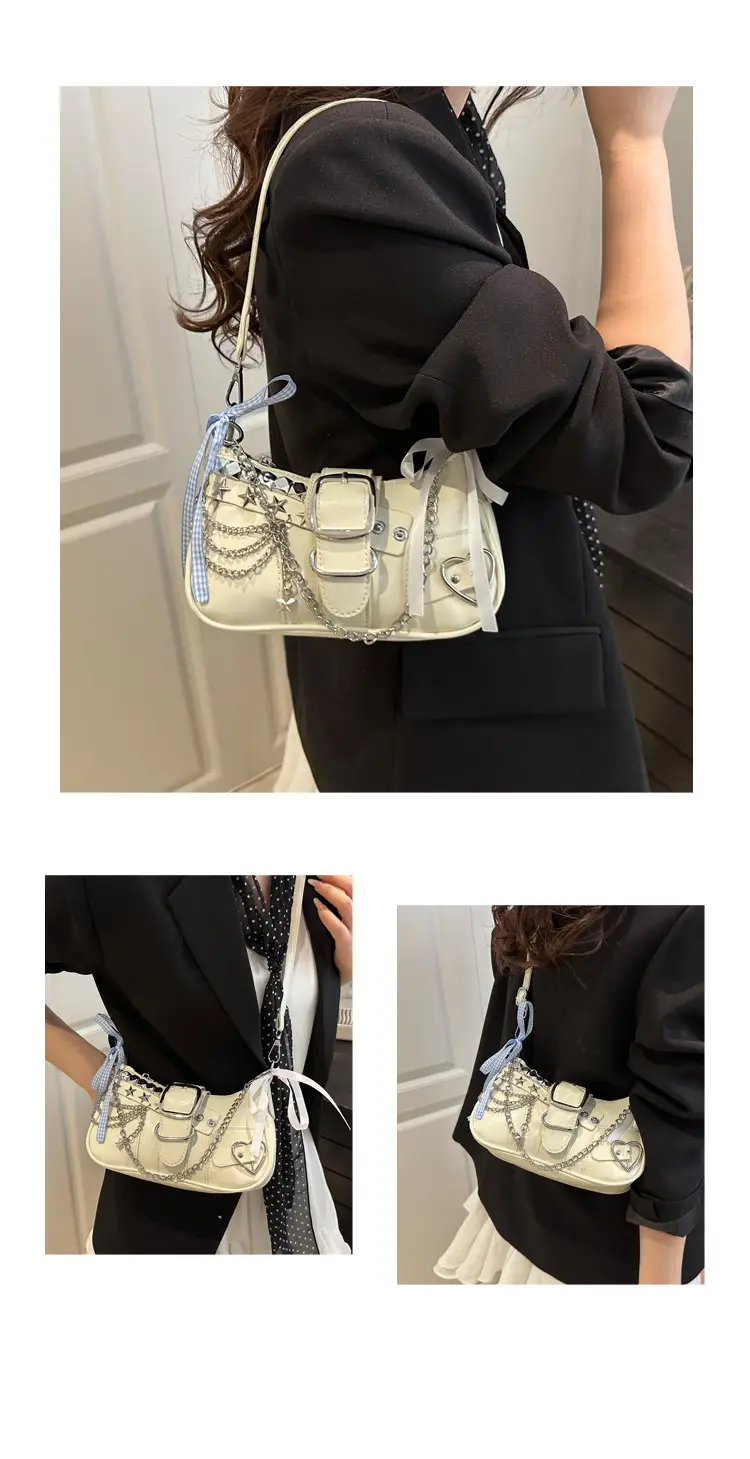 Black High-End Hanging Chain Tote Bag for Women — feature 19