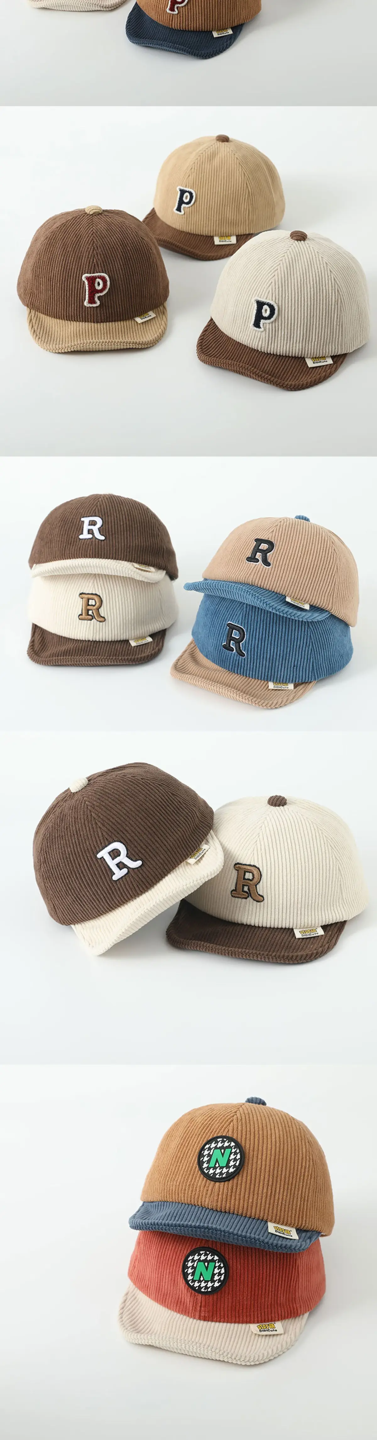 Baby Letter Peaked Cap Autumn Winter Soft Bristle — feature 5