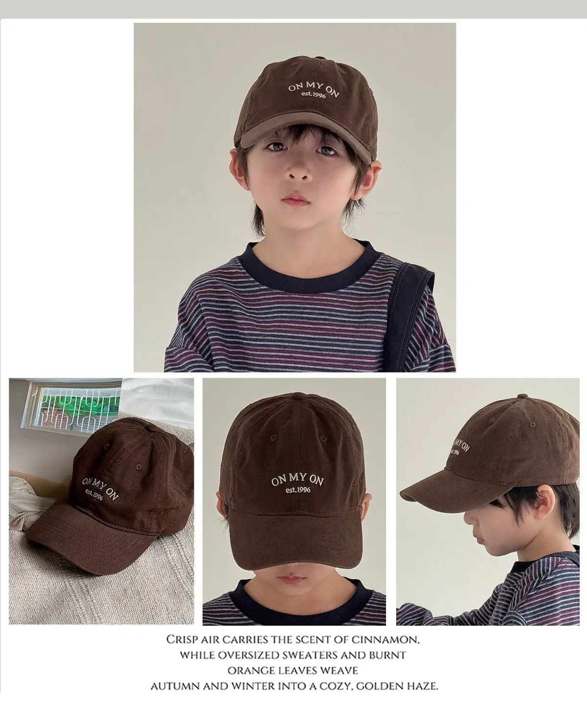2025 New Kids Baseball Cap Beige Duckbill Sunshade — feature 5