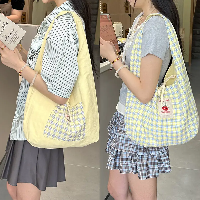 2025 Summer Cartoon Checkered Backpack Large Capacity - Image 2