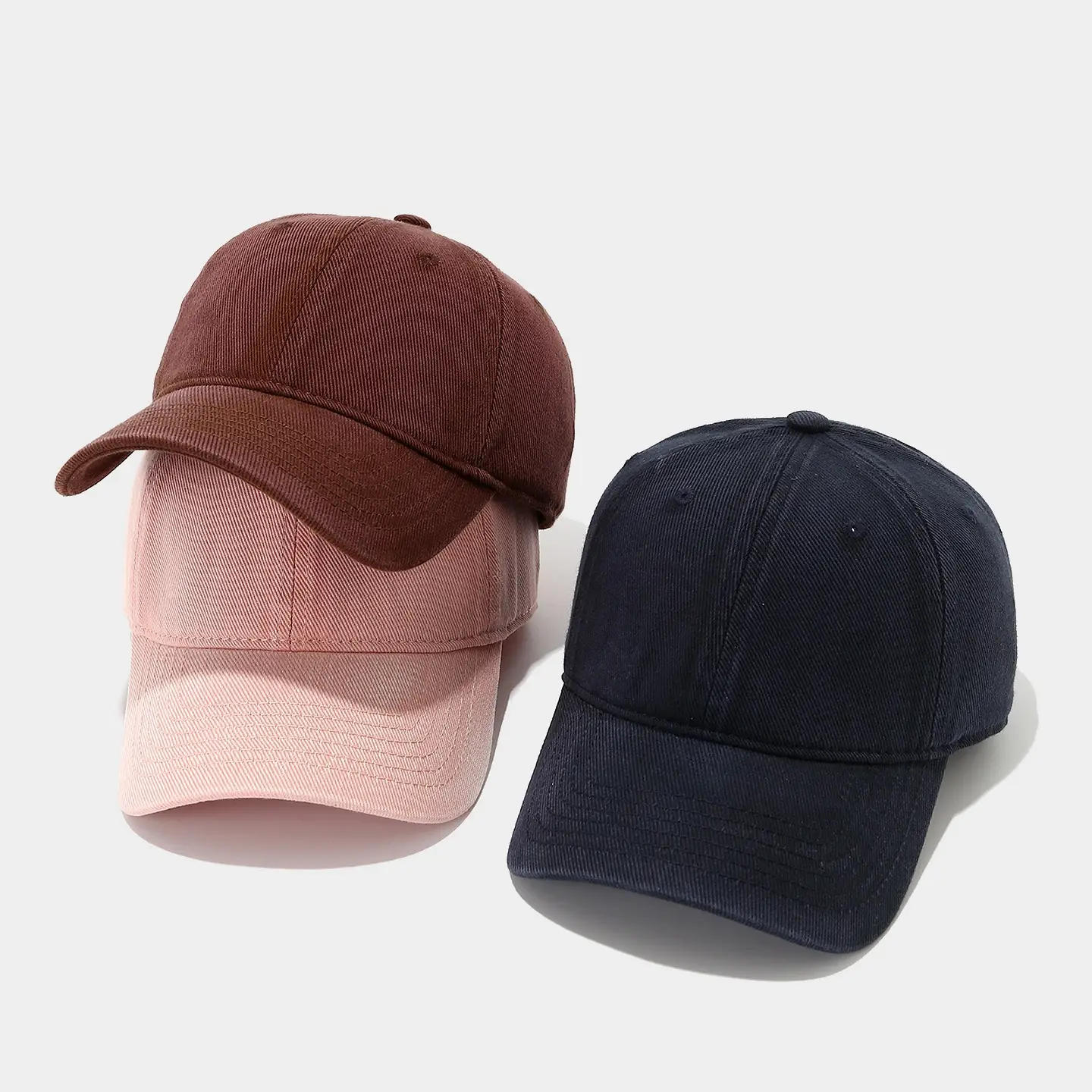 Men Baseball Cap Navy Washable Retro Solid - Image 12