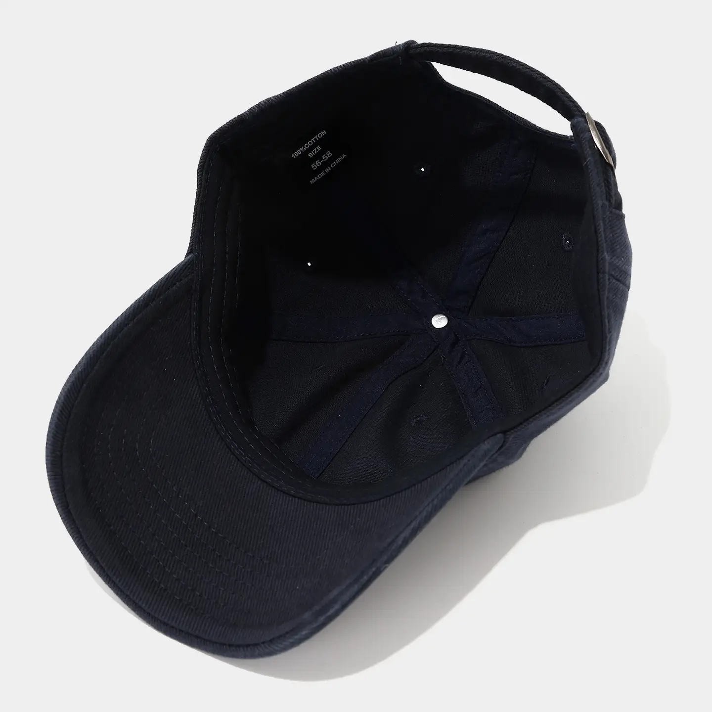 Men Baseball Cap Navy Washable Retro Solid — feature 16