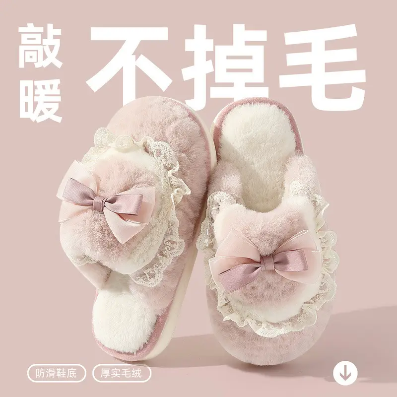 Cotton Slippers for Women Autumn and Winter 2024 New Indoor Home Non-Slip Thick-Soled Plush Confinement Slippers for Women Winter - Image 6